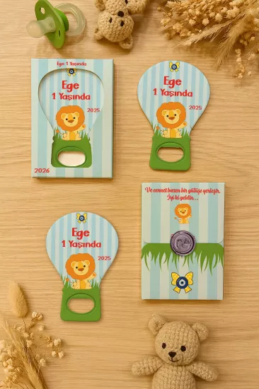 Mühürlü Kutulu Balon Açacak Magnet – Yeni Doğan, Doğum Günü, Baby Shower, Diş Buğdayı Hediyesi