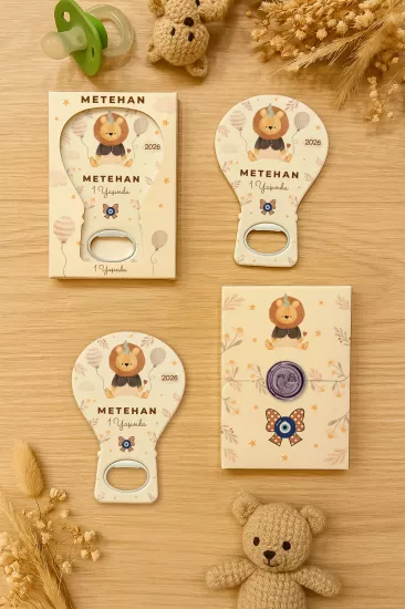 Mühürlü Kutulu Balon Açacak Magnet – Yeni Doğan, Doğum Günü, Baby Shower, Diş Buğdayı Hediyesi