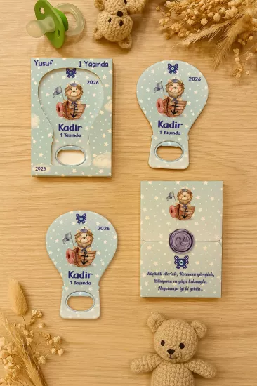 Mühürlü Kutulu Balon Açacak Magnet – Yeni Doğan, Doğum Günü, Baby Shower, Diş Buğdayı Hediyesi