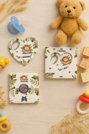 Mühürlü Kutulu Kalp Açacak Magnet | Baby Shower, Yeni Doğan ve Özel Gün Hediyesi