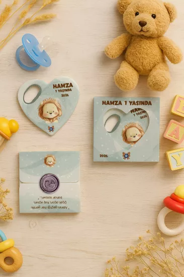 Mühürlü Kutulu Kalp Açacak Magnet | Baby Shower, Yeni Doğan ve Özel Gün Hediyesi