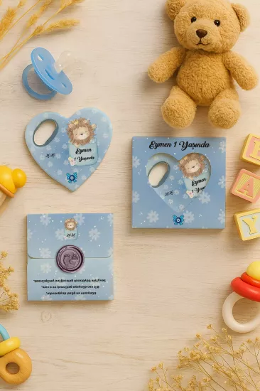 Mühürlü Kutulu Kalp Açacak Magnet | Baby Shower, Yeni Doğan ve Özel Gün Hediyesi