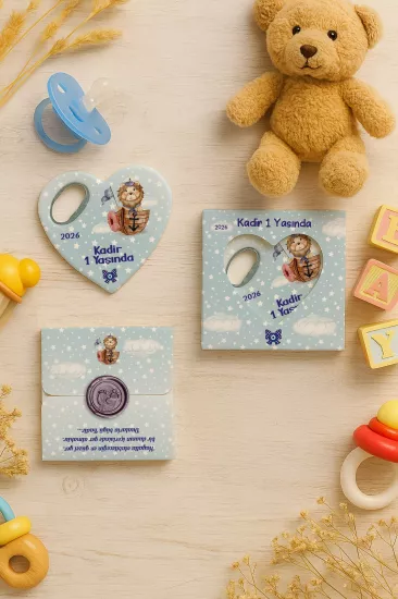 Mühürlü Kutulu Kalp Açacak Magnet | Baby Shower, Yeni Doğan ve Özel Gün Hediyesi