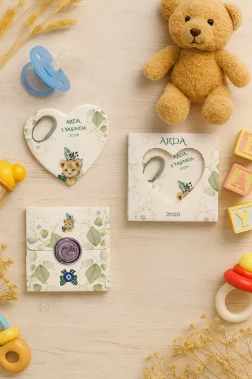 Mühürlü Kutulu Kalp Açacak Magnet | Baby Shower, Yeni Doğan ve Özel Gün Hediyesi