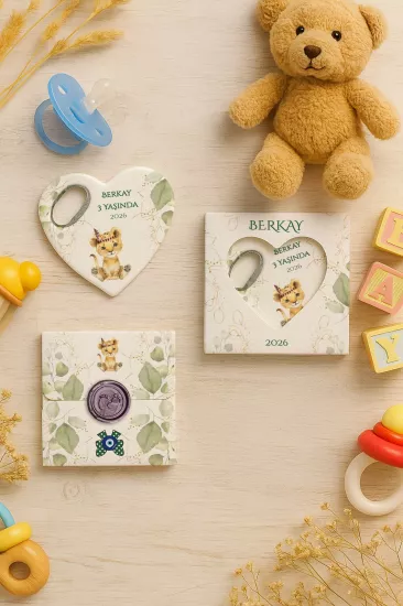 Mühürlü Kutulu Kalp Açacak Magnet | Baby Shower, Yeni Doğan ve Özel Gün Hediyesi