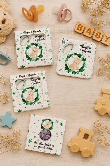 Mühürlü Kutulu Bardak Altlığı Açacak Magnet