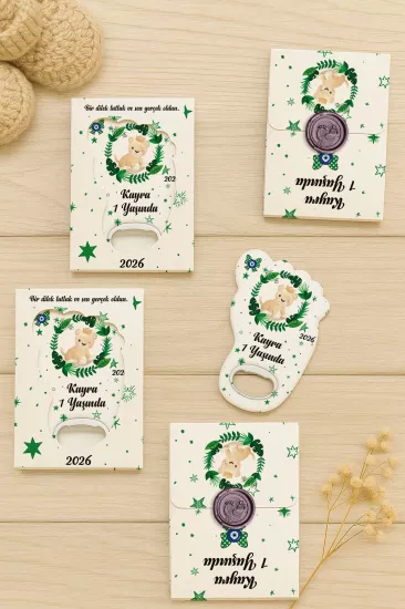 Mühürlü Ayak İzi Magnet | Bebek Hediyelikleri