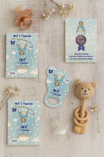 Mühürlü Ayak İzi Magnet | Bebek Hediyelikleri