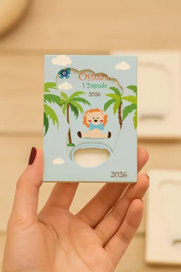 Mühürlü Ayak İzi Magnet | Bebek Hediyelikleri