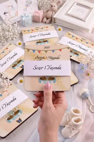 Bebek & Doğum Günü Ahşap Bardak Altlıkları