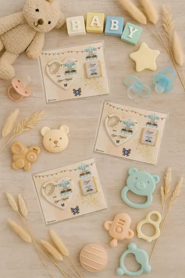 Çikolatalı Kalp Açacak Magnet | Yeni Doğan, Doğum Günü, Baby Shower Hediyesi