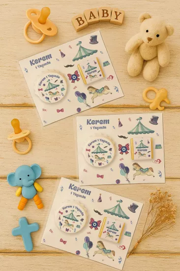 Yeni Doğan ve Baby Shower Çikolatalı Kapak Açacak Magnet Hediyelikleri
