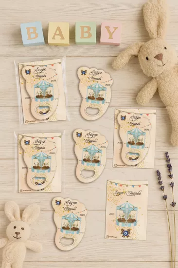 Kartlı Ayak İzi Açacak Magnet|Bebek Hediyelikleri