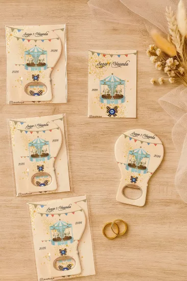 Jelatin Kartlı Bebek Hediyesi Balon Açacak Magnet | Baby Shower – Doğum Günü – Diş Buğdayı