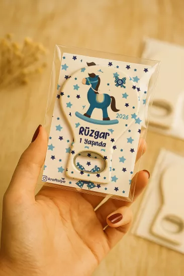 Jelatin Kartlı Bebek Hediyesi Balon Açacak Magnet | Baby Shower – Doğum Günü – Diş Buğdayı