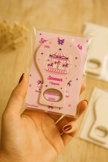 Jelatin Kartlı Bebek Hediyesi Balon Açacak Magnet | Baby Shower – Doğum Günü – Diş Buğdayı