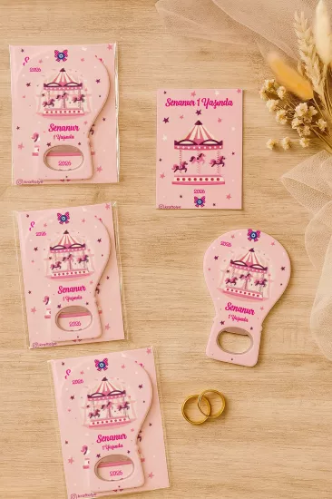 Jelatin Kartlı Bebek Hediyesi Balon Açacak Magnet | Baby Shower – Doğum Günü – Diş Buğdayı
