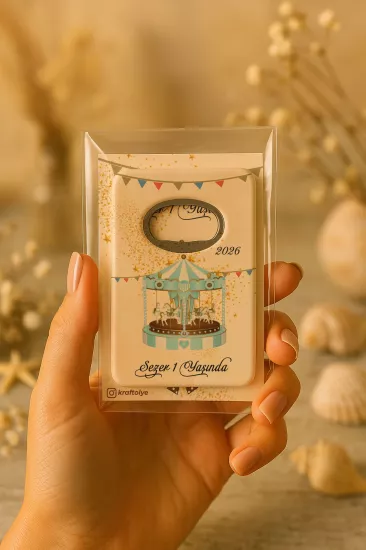 Kartlı Açacak Magnet | Bebek ve Baby Shower Hediyesi