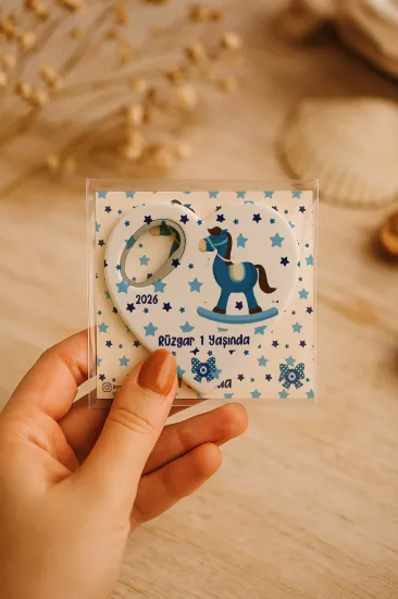 Kartlı Kalp Açacak Magnet | Bebek & Özel Gün Hediyesi