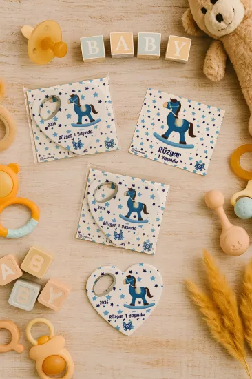 Kartlı Kalp Açacak Magnet | Bebek & Özel Gün Hediyesi