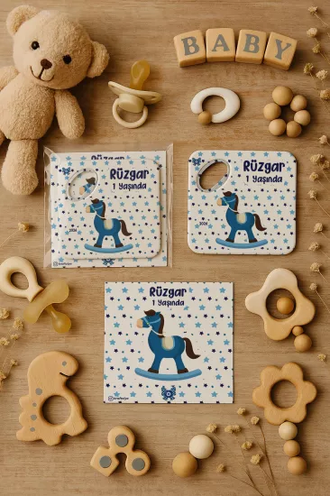 Doğum Günü & Baby Shower Dikdörtgen Açacak Magnet