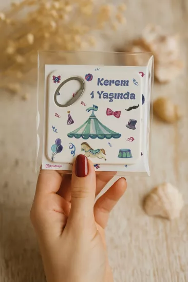 Doğum Günü & Baby Shower Dikdörtgen Açacak Magnet