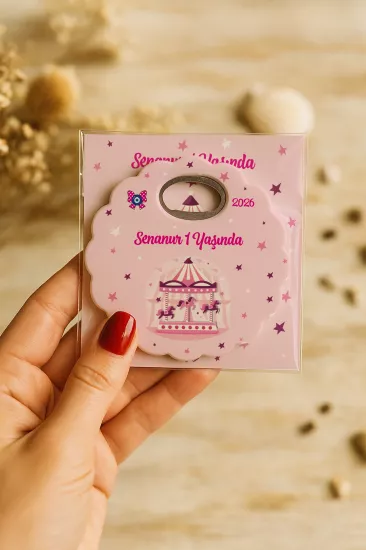 Kartlı Papatya Bardak Altlığı Açacak Magnet