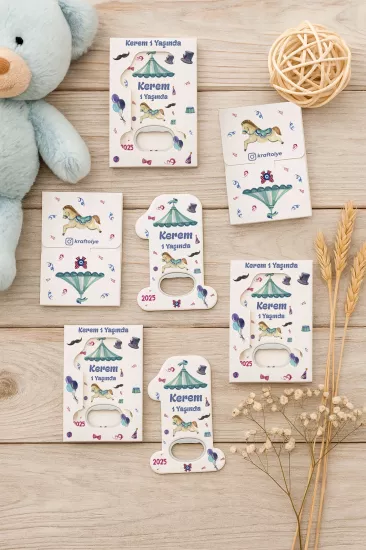 Kutulu 1 Yaş Açacak Magnet | Bebek, Doğum Günü & Baby Shower Hediyesi