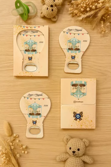 Kutulu Balon Açacak Magnet – Yeni Doğan, Baby Shower, Doğum Günü, Diş Buğdayı Hediyesi