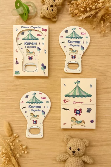 Kutulu Balon Açacak Magnet – Yeni Doğan, Baby Shower, Doğum Günü, Diş Buğdayı Hediyesi