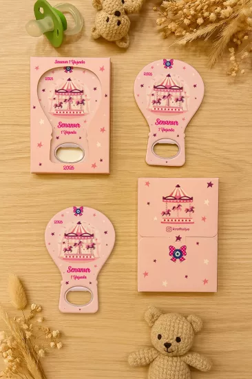 Kutulu Balon Açacak Magnet – Yeni Doğan, Baby Shower, Doğum Günü, Diş Buğdayı Hediyesi