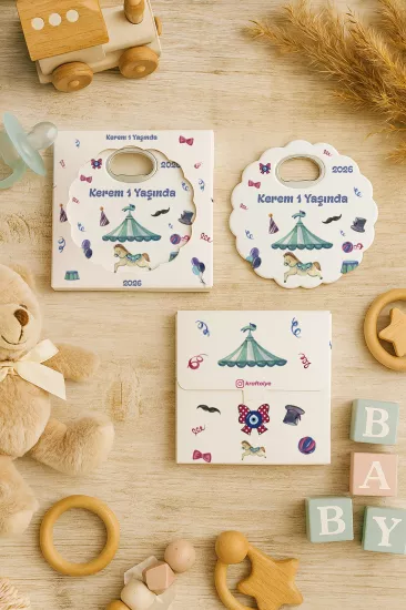 Kutulu Papatya Bardak Altlığı Açacak Magnet