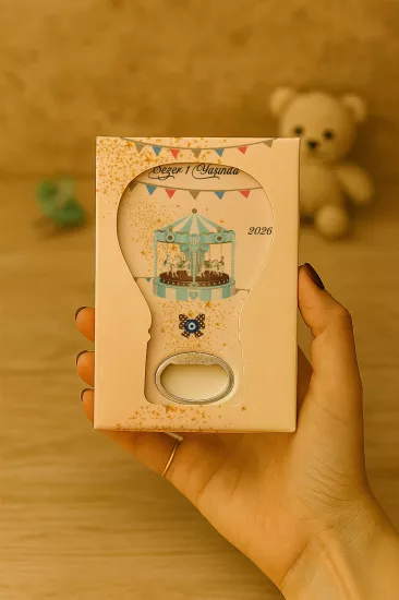 Mühürlü Kutulu Balon Açacak Magnet – Yeni Doğan, Doğum Günü, Baby Shower, Diş Buğdayı Hediyesi