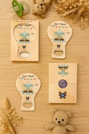 Mühürlü Kutulu Balon Açacak Magnet – Yeni Doğan, Doğum Günü, Baby Shower, Diş Buğdayı Hediyesi