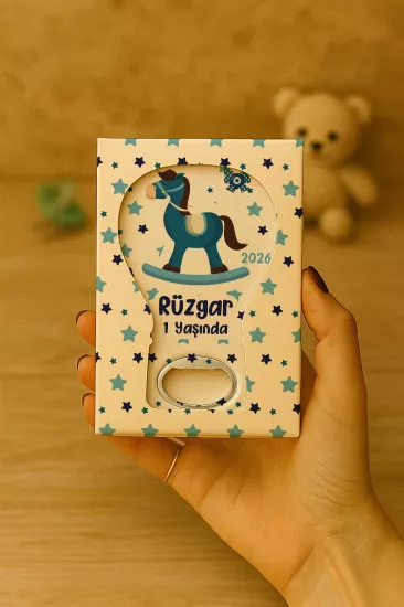 Mühürlü Kutulu Balon Açacak Magnet – Yeni Doğan, Doğum Günü, Baby Shower, Diş Buğdayı Hediyesi