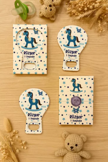 Mühürlü Kutulu Balon Açacak Magnet – Yeni Doğan, Doğum Günü, Baby Shower, Diş Buğdayı Hediyesi