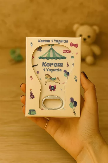 Mühürlü Kutulu Balon Açacak Magnet – Yeni Doğan, Doğum Günü, Baby Shower, Diş Buğdayı Hediyesi