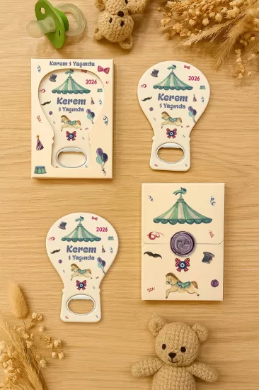 Mühürlü Kutulu Balon Açacak Magnet – Yeni Doğan, Doğum Günü, Baby Shower, Diş Buğdayı Hediyesi