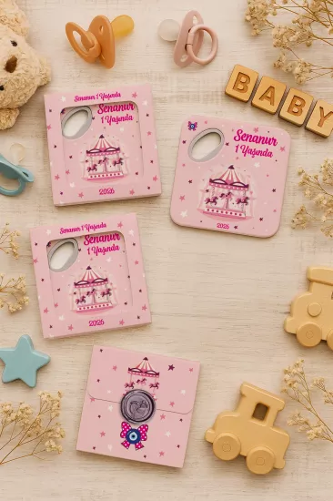 Mühürlü Kutulu Bardak Altlığı Açacak Magnet
