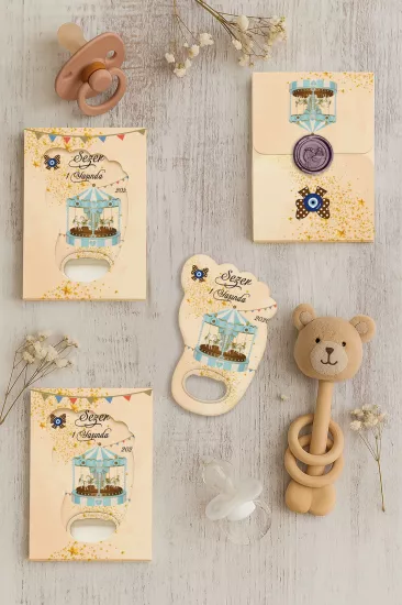 Mühürlü Ayak İzi Magnet | Bebek Hediyelikleri