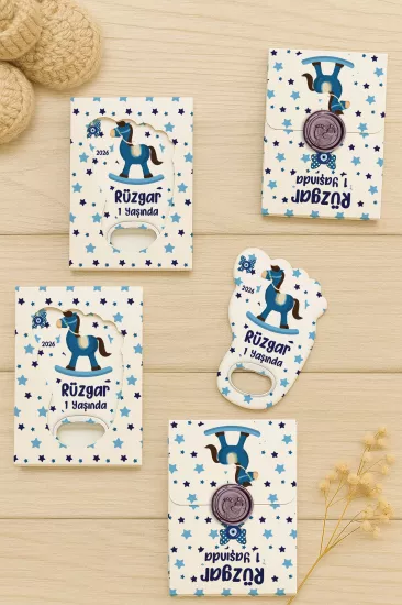 Mühürlü Ayak İzi Magnet | Bebek Hediyelikleri