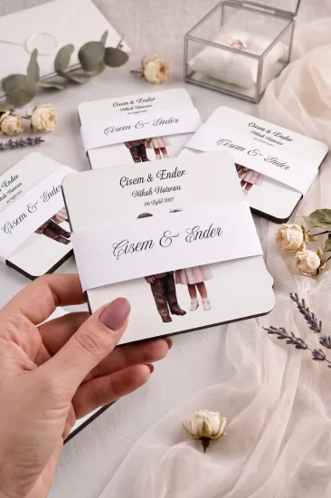 Ahşap Bardak Altlığı | Nikah ve Nişan Hediyesi