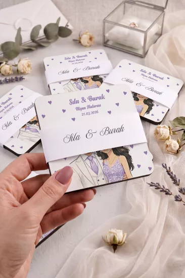 Ahşap Bardak Altlığı | Nikah ve Nişan Hediyesi