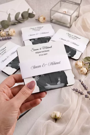 Ahşap Bardak Altlığı | Nikah ve Nişan Hediyesi