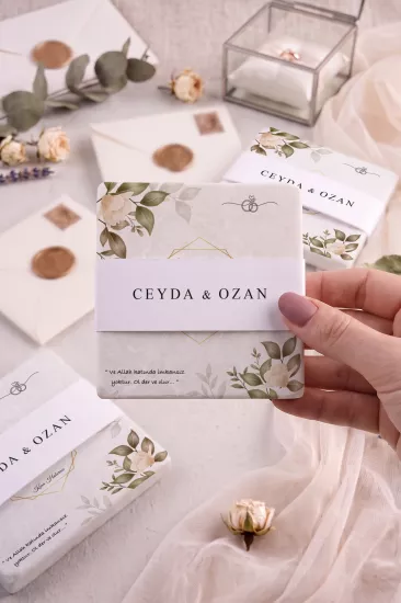 Düğün & Nişan Hediyelik Taş Bardak Altlığı