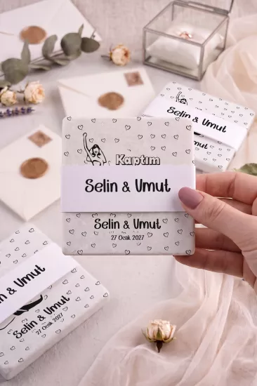 Düğün & Nişan Hediyelik Taş Bardak Altlığı