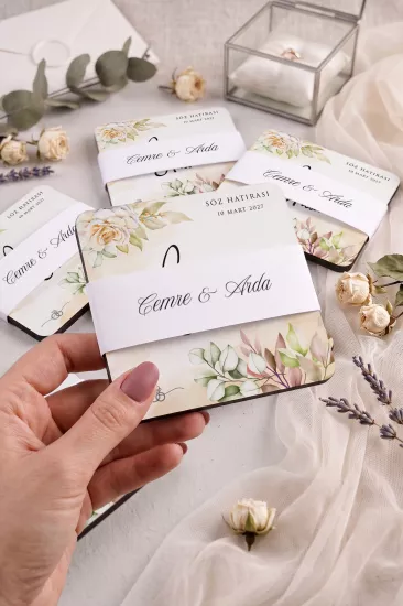 Ahşap Bardak Altlığı | Nikah ve Nişan Hediyesi