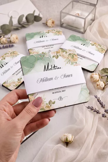 Ahşap Bardak Altlığı | Nikah ve Nişan Hediyesi