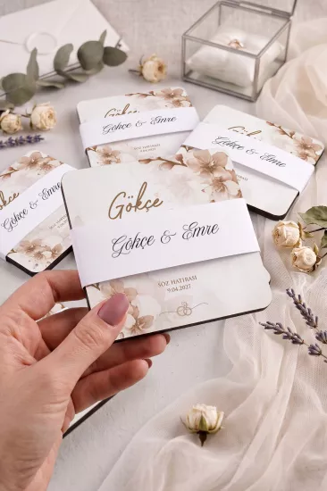 Ahşap Bardak Altlığı | Nikah ve Nişan Hediyesi