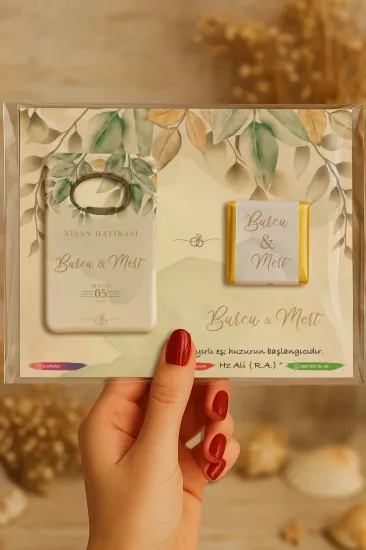 Kişiye Özel Çikolatalı Açacak Magnet – Söz, Kına, Nişan, Nikah, Düğün Hediyeliği